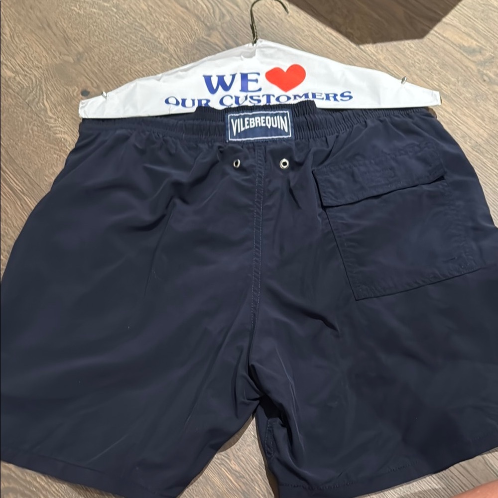 Vilebrequin Blue Swim Trunks Quick-Dry Elastic Waist